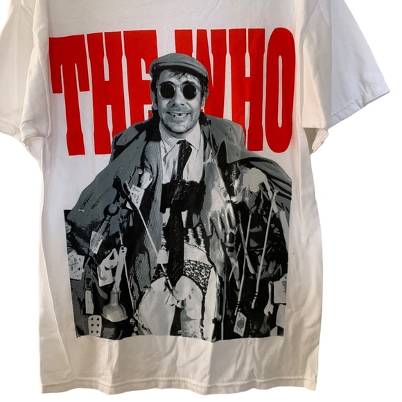 The Who Getting in Tune Graphic Band Tee Shirt Official Licensed White Red Black - Picture 4 of 10